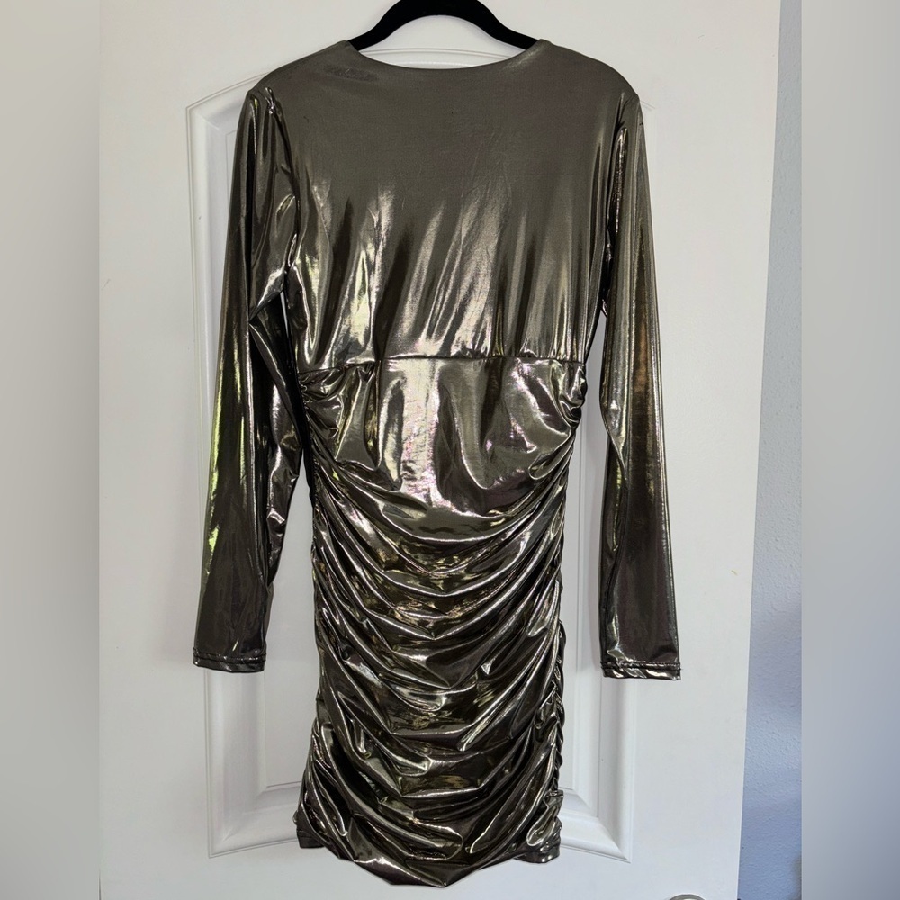 NWOT Gold Ribbed Dress - Picture 3 of 4